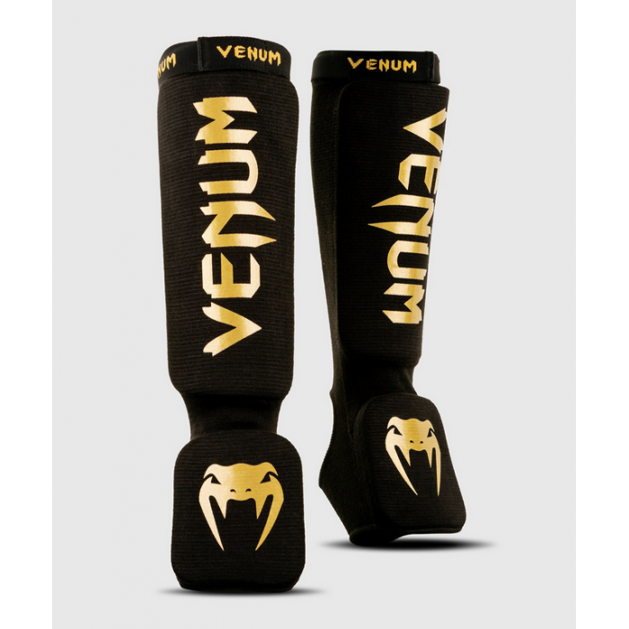 Протектори за крака - VENUM KONTACT SHINGUARDS AND INSTEP - COTTON - BLACK/GOLD​